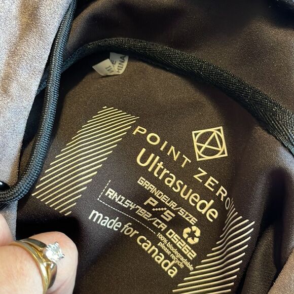 Point Zero Hooded Zip front Suede Jacket - Picture 2 of 3